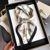 Lenço de Seda Estampado Floral Moda Coreana Lenço Quadrado Xale com Toque Sofisticado Proteção Solar Pescoço Lenço Quadrado Pequeno Lenço Feminino