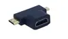 HDMI para Micro/MiniHDMI A Mãe para C Público para D Macho Adaptador Três em Um para Celular Tablet HD