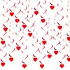 Venta Directa de Fábrica Colgante de Corazón Espiral Juego de 6 Piezas Decoración de Corazón con Lentejuelas Decoración de San Valentín Accesorios Decoración de Fiesta