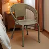 Cadeira Alta Espessada Nova com Braços Encosto Cadeira de Rattan para Interior Cadeira para Exterior Rattan Trançado Conjunto Completo