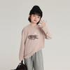 Pudding Haru Roupas Infantis Blusas Meninas Gola Redonda Manga Longa 2025 Outono Novo Camisetas de Manga Longa com Estampa de Gato Infantil