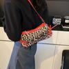 Bolso Leopardo de Alta Gama para Mujer 2025 Nuevo Nicho Bolso Sobaco para Mujer Ins Retro Combinable Bolso de Hombro Cruzado para Mujer