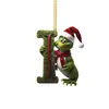 Navidad Transfronteriza Nuevo Acrílico Letra de Navidad Grinch Decoración de Árbol de Navidad Regalo Festivo Cabello Verde Colgante para el Hogar