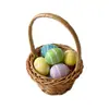 Cesta Mini de Rattan Sintético Cesta de Parede Acessórios para Brinquedos Adereços de Fotografia Decoração de Armazenamento Cesta para Ovos de Páscoa
