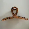 Pinza para el Cabello de Leopardo New Retro Transfronteriza de Gama Alta Pinzas Grandes para el Cabello Europeas y Americanas Pinza de Tiburón Pinza para el Cabello en la Parte Posterior de la Cabeza