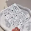 Livro Vermelho Pequeno Samoyed Sorrindo Desenho de Linha Filhote Gato Fofo Adesivos de Arte para Unhas em Estoque Case de Celular com Câmera Leve Adesivos