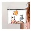 Bolsa de Cosméticos com Letra da Amazon Bolsa com Zíper de Lona Impermeável Bolsa de Armazenamento de Cosméticos Bolsa de Armazenamento de Artigos de Higiene Pessoal para Viagem