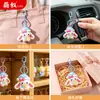 Llavero de historieta de conejo de pijama con diseño nuevo original, conejo de peluche 3D, llavero para mochila de estudiante, colgante pequeño