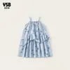 Ropa para Niños Yingsibo, Faldas para Niñas, Faldas con Tirantes Estilo Coreano, Playeras sin Mangas Elegantes para Niñas, Vestidos de Verano para Niñas