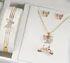 Joias simples de alta venda para comércio exterior, conjunto de colar, pulseira, anel, brinco moderno e versátil, acessórios de relógio, em estoque