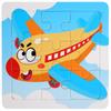 Rompecabezas de Avión de Animales de Dibujos Animados de Madera de 9 Piezas Jardín de Infancia Bebé Niño y Niña Educación Temprana Juguetes Educativos de Bloques de Construcción