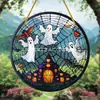 Apanhador de Sol de Acrílico de Halloween Aranha Abóbora Morcego Decoração de Jardim Pingente Atacado em Estoque