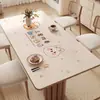 Mantel a Prueba de Aceite, Impermeable, No Requiere Lavado, Anti-Quemaduras, Vidrio Suave PVC Mantel para Mesa de Comedor, Lujo Ligero, Sensación de Alta Gama, Mantel para Mesa de Café de Sala de Estar, Mantel