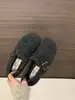 Zapatos Planos de Punta Redonda Estilo Coreano con Hebilla Mate para Mujer 2026 Otoño/Invierno Nuevos Simples Versátiles Felpa Interior Perezosos Birkenstock