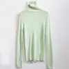 [No se aceptan devoluciones ni cambios en artículos con descuento] Suéter de punto de lana sin costuras de cuello alto para Otoño/Invierno, corte ajustado, que realza la figura y perfecto como capa base