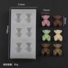 Nuevo molde de silicona con forma de oso de punto para fondant, para hornear chocolate, aromaterapia, decoración de velas, molde de conejo de dibujos animados