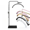 Lámpara de Belleza Media Luna de 28 pulgadas Amazon LED Protección Ocular Lámpara para Pestañas Maquillaje de Belleza Uñas Arte Tatuaje Lámpara de Luna Lámpara de Pie en Forma de U