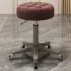Taburete de belleza con ruedas, taburete de silla de salón de belleza para técnico de uñas, silla de trabajo grande con ruedas de altura ajustable retráctil