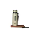 Nueva Taza Termo de Acero Inoxidable 304 para Negocios, Botella de Agua Portátil para Exteriores de Gran Capacidad con Correa, Portavasos para Coche, Vaso de Agua