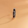 Esmalte blanco y negro con tu bambú suficiente anillo de pareja de plata esterlina un par de anillo de dedo abierto moda simple anillo de bambú para hombre y mujer