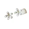 Aretes Metálicos con Textura Floral para Mujer, Sencillos, Elegantes, Únicos, Exquisitos, Prácticos para el Trabajo, Modernos, Versátiles