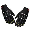 Guantes de motocicleta de moto protectores de dedo completo pantalla táctil masculinos Caballero dedo largo deportes al aire libre transpirables medio dedo hombres conducción