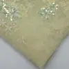 Tela de Bordado Coral con Lentejuelas, Multicolor, Estilo Fresco Tela de Bordado Hanfu y Cheongsam