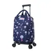 Bolsa de Carrinho com Rodas Universal para Longas e Curtas Distâncias Bolsa de Viagem Portátil Multifuncional Mochila de Carrinho Leve Bolsa de Mão para Viagem para Mulheres Masculina 18 polegadas