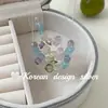 Joyería Dulce Hecha a Mano Estilo Coreano Plata de Ley S925 Cristal de Colores Hilo de Pescar Transparente Collar Suave y Fresco