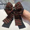Francês High-end Sense Wool Bow Grab Clip Back Head Hair Clip Outono e Inverno Nova Carta Primavera Clip Acessórios para Cabelo