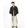 Chaqueta de Mezclilla de Alto Peso Nueva para Hombre Otoño 2026, Estilo Callejero Ligero Versión Coreana, Abrigo de Moda Holgado Talla Grande