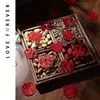 Mini Palabras Felices Hechas a Mano para Bodas Decoración de Habitación de Boda Plato de Frutas Lanzamiento de Pequeñas Palabras Felices Suministros de Decoración para Habitación de Boda Pegatinas de Palabras Felices con Polvo Dorado
