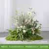 Arreglo Floral de Tres Caracteres, Combinación de Paisajismo con Plantas Verdes Artificiales, Decoración de Paisaje con Flores Falsas, Exhibición Floral para Ventana, Decoración de Patio