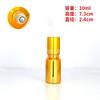 En stock frasco de cuenta dorada galvanizada columna de acero frasco de perfume cuenta de vidrio cosmético para masaje frasco de aceite esencial 30ml100ml