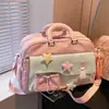 Bolsa de Viaje Casual Linda Estilo Japonés y Coreano para Mujer, Aspecto de Alta Calidad, Ligera, Portátil, Bolsa Cruzada para Fitness, Bolsa para Viajes de Corta Distancia