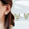 Pendientes de Mariposa Dorada Imitación Fritillary Retro Simples Elegantes Moda Nicho Joyería Versátil Pequeño y Exquisito Clip para Oreja
