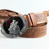 Hebilla de Aleación de Zinc con Cabeza de Lobo para Motocicleta Cinturón de Piel de Vaca Hebilla Retro para Hombre Cinturón Moderno Cinturón Casual Personalizado para Pantalones