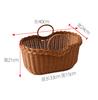 Cesta de Piquenique Quadrada com Alça Trançada de Plástico Rattan Sintético Cesta de Compras de Plástico Rattan Sintético Cesta de Legumes Cesta para Colher Frutas