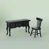 1:12 adornos de modelo de mueble miniatura para casa de muñecas, escena miniatura, mesa con cajón de tres compartimentos