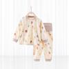 Conjunto de Ropa Interior para Bebé Primavera y Otoño Algodón Puro Cintura Alta Protección de Vientre Conjunto con Solapa Parcial Ropa de Otoño para Niños Pantalones de Otoño Ropa para el Hogar