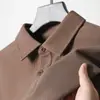 Camisa polo de tricô waffle, modelagem solta, com gola, para homens jovens e de meia-idade, camiseta casual de manga curta lisa para o verão