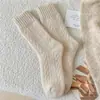Meias de Outono e Inverno para Mulheres, Meias Grossas Quentes de Terry, Meias Doces de Inverno Estilo Japonês na Metade da Panturrilha, Meias Versáteis para Usar por Fora