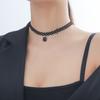 2024 Nuevo Collar para Mujer Estilo Coreano y Japonés Versión Coreana Cadena Sencilla para Clavícula Gargantilla Corta de Moda