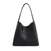 Bolsa de Palha Tecida Estilo Coreano Feminina Outono 2026 Nova Bolsa de Ombro Casual de Grande Capacidade Fosca para o Dia a Dia