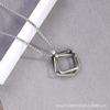 Collar de acero inoxidable de moda para hombres y mujeres cadena de suéter Sansheng III tres anillos anillo de acero inoxidable anillo entrelazado venta al por mayor