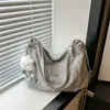 Bolso de Hombro Suave con Lazo, Gran Capacidad, Texturizado, Suave, Nuevo Verano 2024 para Mujer, Bolso Cruzado, Tote