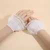 Mangas Falsas, Mangas Cortas, Adorno de Encaje Versátil, Decoración de Ropa para Mujer, Mangas Acampanadas, Venta al por Mayor Transfronteriza