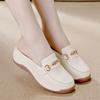 Sapatos de Mãe com Solado Macio Lançamento Primavera 2025 Novos Mocassins com Solado Grosso Sapatos Casuais Planos Femininos Sapatos Femininos com Salto Plataforma que Aumentam a Altura