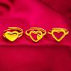 Vietnam areia ouro moda feminina anel areia ouro atacado amor anel amor oco anel amor abertura mulheres