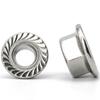 Porca Sextavada Externa com Flange Personalizada em Aço Inoxidável 304 com Superfície de Flange Dentada Porca com Arruela Integrada Parafuso Porca com Flange